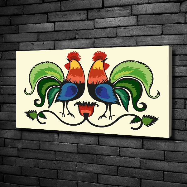 Canvas foto Hanen volkspatroon