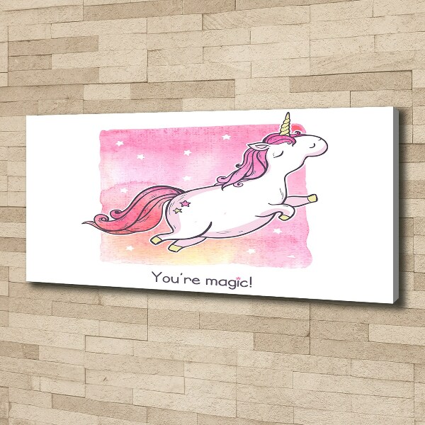 Foto op canvas Roze eenhoorn