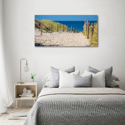Canvas foto duinen aan zee