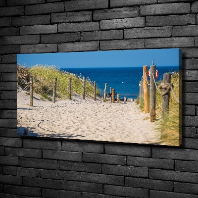 Canvas foto duinen aan zee