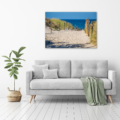 Canvas foto duinen aan zee