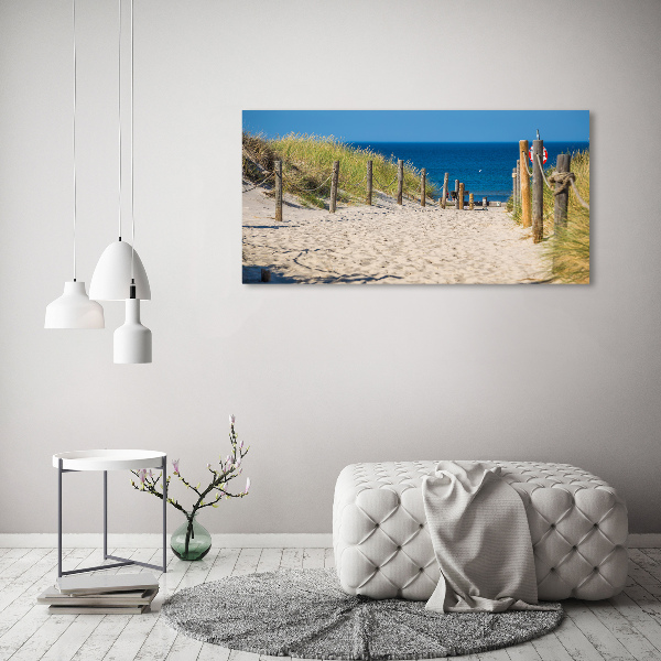Canvas foto duinen aan zee