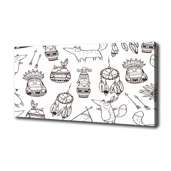 Canvas foto Indische uilen