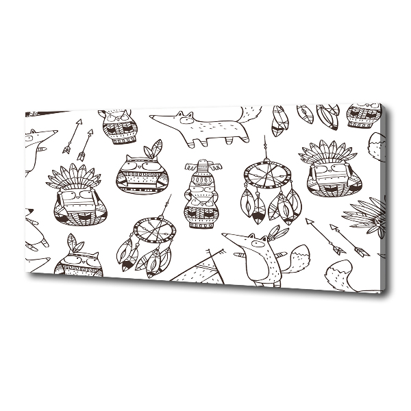 Canvas foto Indische uilen