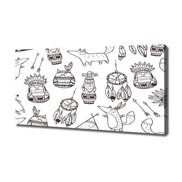 Canvas foto Indische uilen