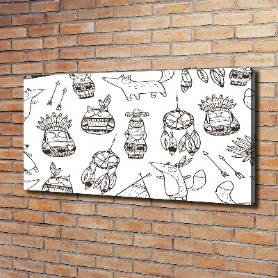 Canvas foto Indische uilen