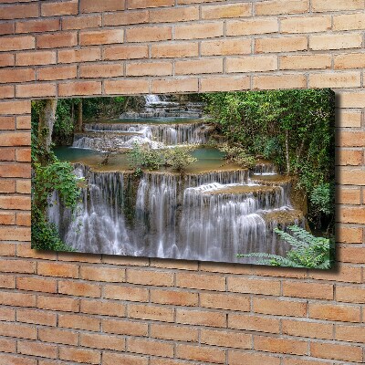 Foto canvas Waterval in het bos