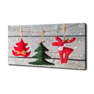 Canvas foto Versieringen aan een touwtje