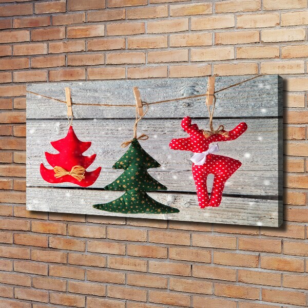 Canvas foto Versieringen aan een touwtje