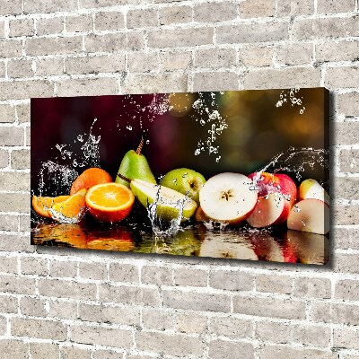 Foto op canvas Fruit en water