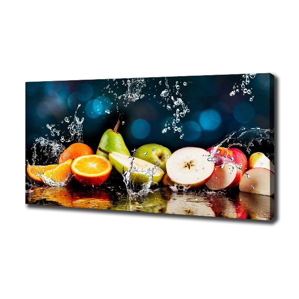 Canvas foto Fruit en water