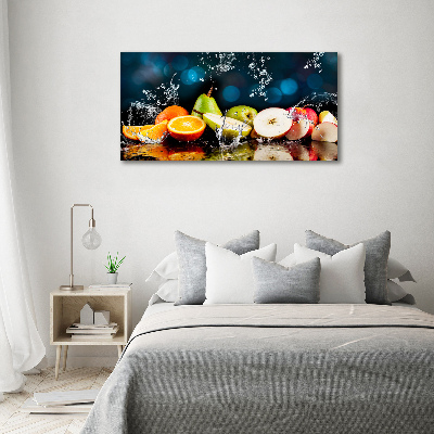 Canvas foto Fruit en water