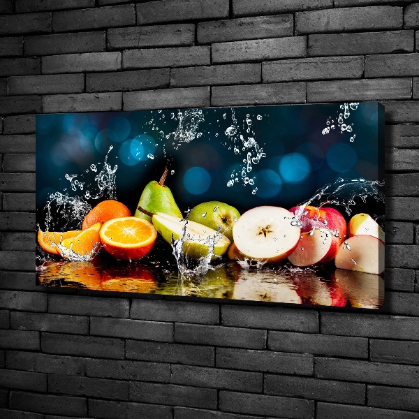 Canvas foto Fruit en water