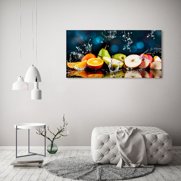 Canvas foto Fruit en water