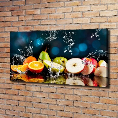 Canvas foto Fruit en water