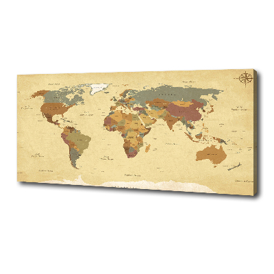 Foto op canvas Politieke kaart