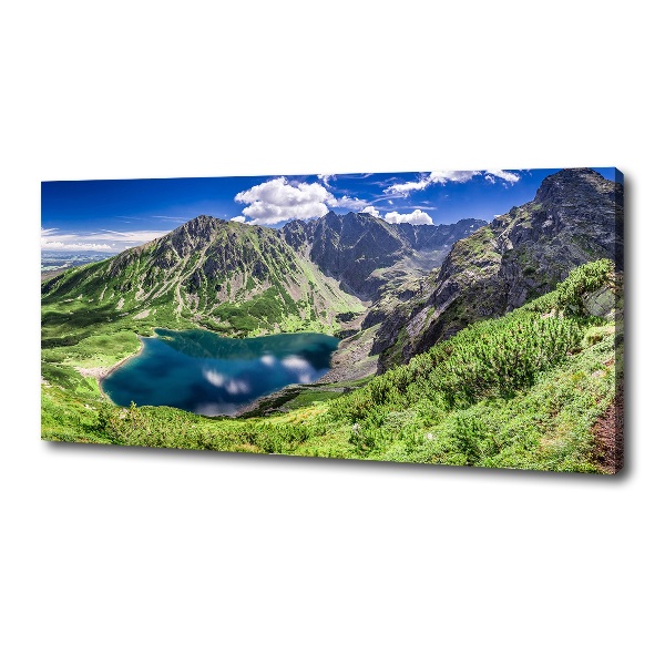 Canvas foto Zwarte vijver Tatra-gebergte