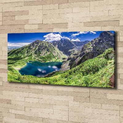 Canvas foto Zwarte vijver Tatra-gebergte