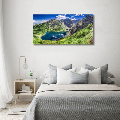 Canvas foto Zwarte vijver Tatra-gebergte