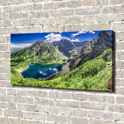 Canvas foto Zwarte vijver Tatra-gebergte