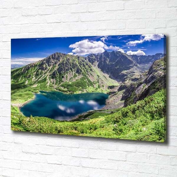 Canvas foto Zwarte vijver Tatra-gebergte