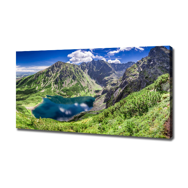 Canvas foto Zwarte vijver Tatra-gebergte