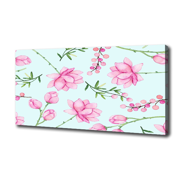 Foto canvas Bloemen en bessen