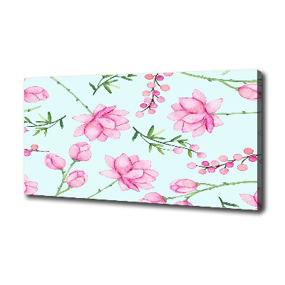 Foto obraz na płótnie Kwiaty i jagody