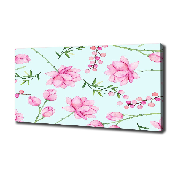 Foto canvas Bloemen en bessen