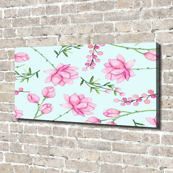 Foto canvas Bloemen en bessen