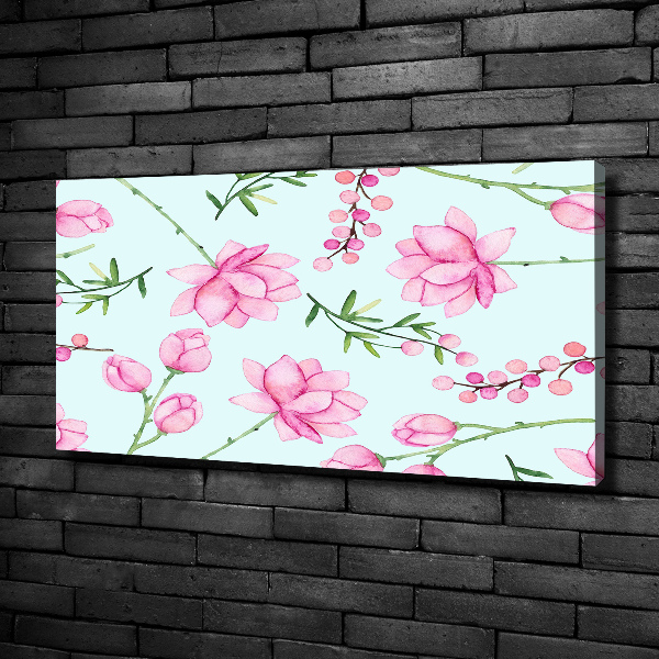 Foto canvas Bloemen en bessen