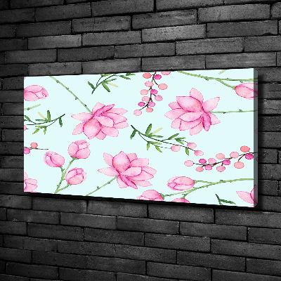 Foto canvas Bloemen en bessen