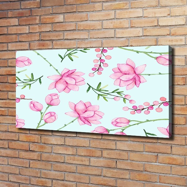 Foto canvas Bloemen en bessen