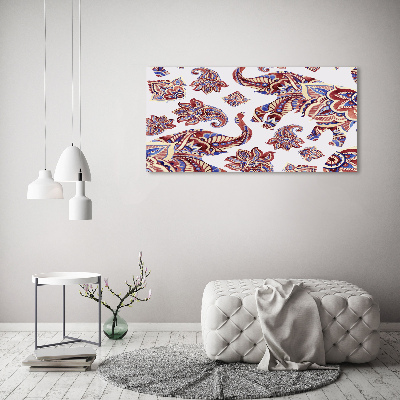 Schilderij op canvas Olifantenornamenten