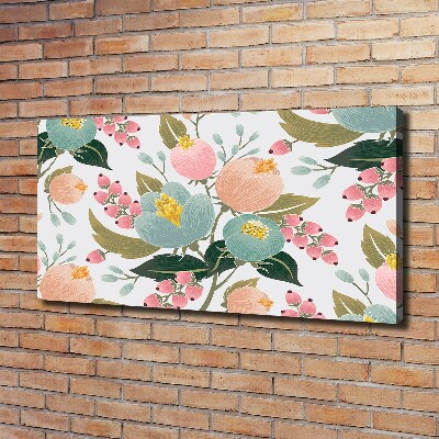 Foto op canvas Bloemenpatroon