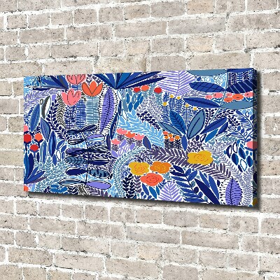 Canvas foto Bloemenpatroon