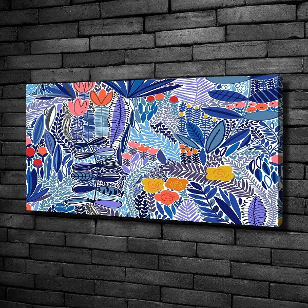 Canvas foto Bloemenpatroon