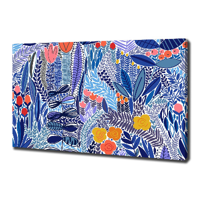 Canvas foto Bloemenpatroon