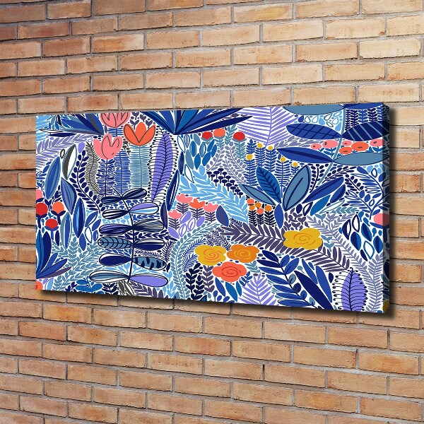 Canvas foto Bloemenpatroon