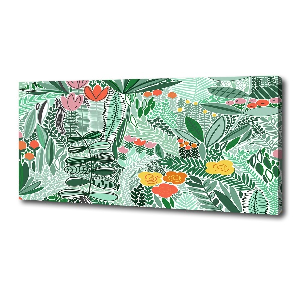 Canvas schilderij Bloemenpatroon