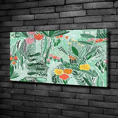 Canvas schilderij Bloemenpatroon
