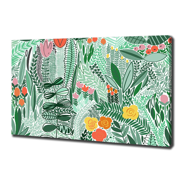 Canvas schilderij Bloemenpatroon