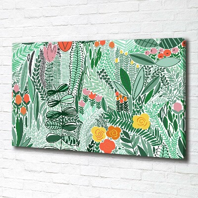 Canvas schilderij Bloemenpatroon