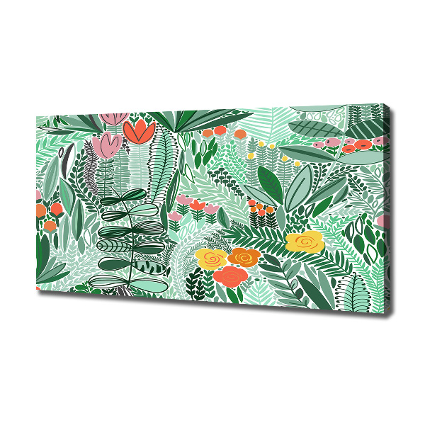 Canvas schilderij Bloemenpatroon