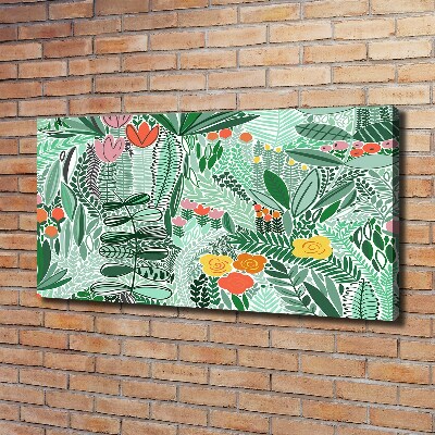 Canvas schilderij Bloemenpatroon
