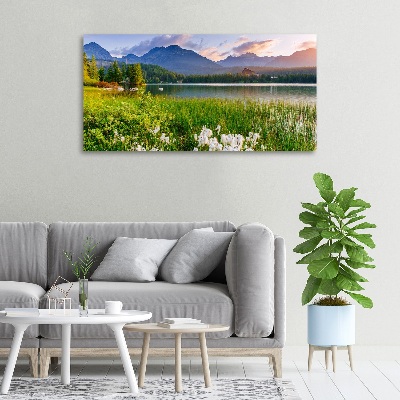 Foto canvas Meer in de bergen