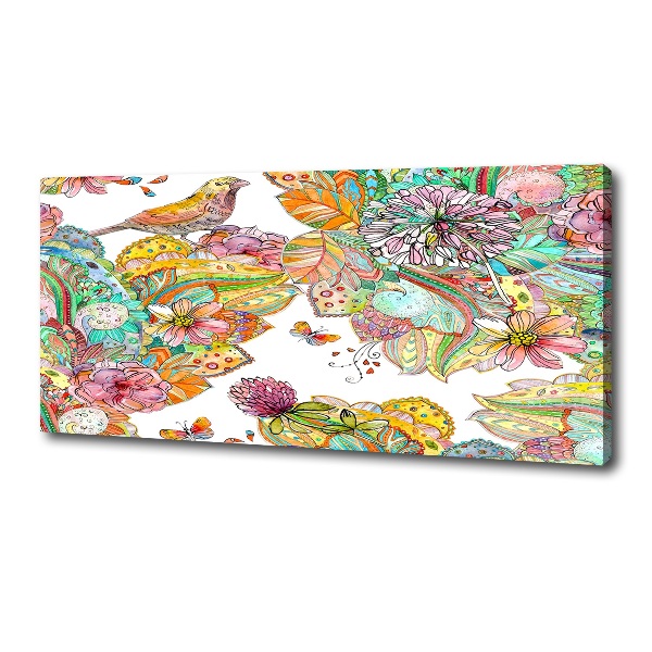 Foto canvas Vogel en versieringen