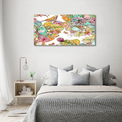 Foto canvas Vogel en versieringen