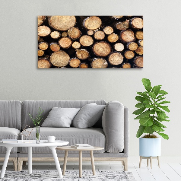 Foto canvas Houtblokken