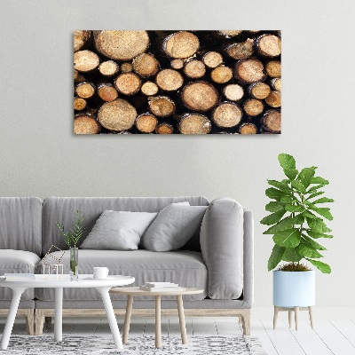 Foto canvas Houtblokken